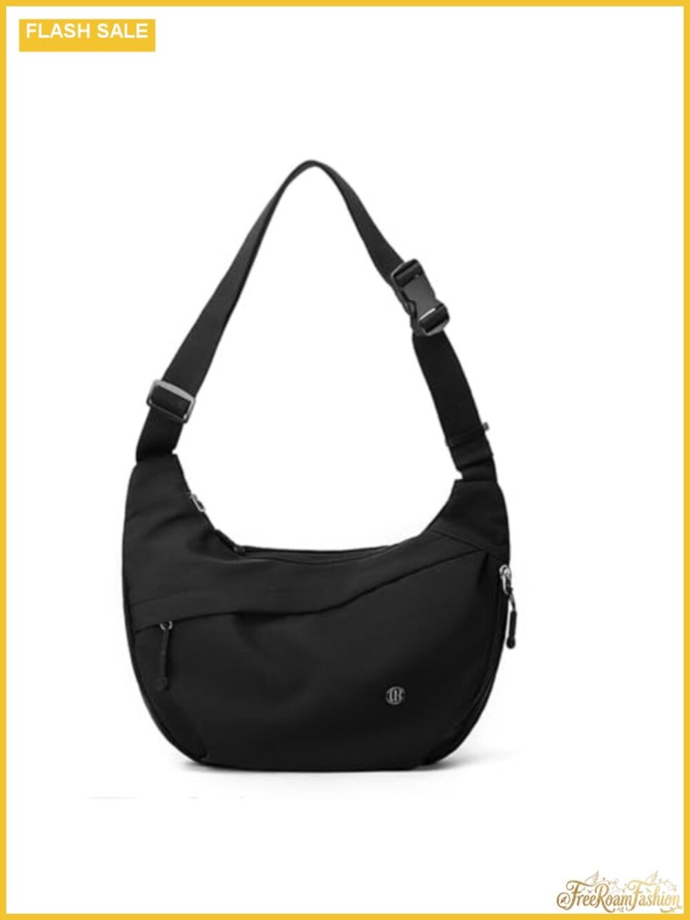 Waterproof Nylon Crescent Crossbody Hobo Purse for Women with Pockets
